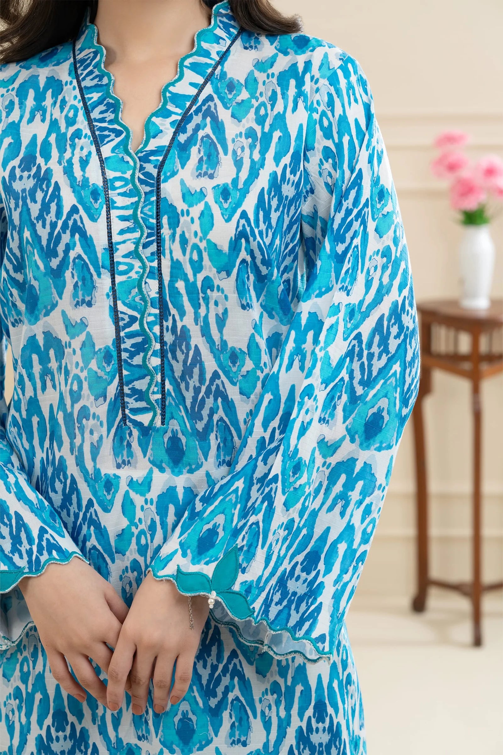 Ice Blue Lawn Fabric